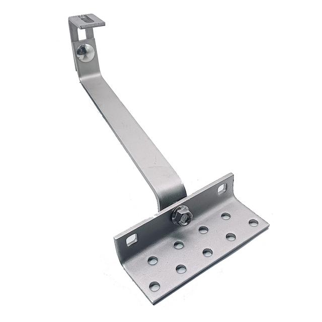 Soporte de montaje solar con gancho solar ajustable en sistema de energía solar