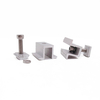 Abrazaderas de montaje para paneles solares, accesorios solares de aluminio, abrazadera media