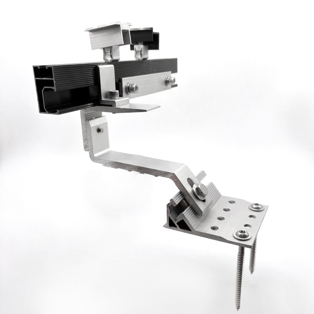 Aplicación de ganchos de aluminio en sistemas de montaje en techo solar