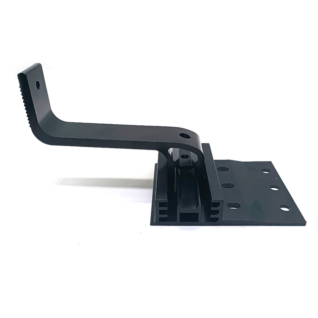 Solución solar de aluminio del gancho del tejado de teja del soporte negro para el sistema de energía solar para el hogar
