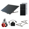 Kits solares fáciles, sistema de montaje en balcón ajustable en red, sistema de energía para suelo plano/techo plano