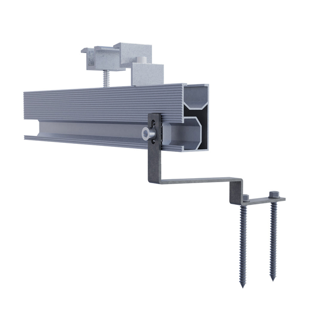 Panel solar techo de techo de asfalto kits de gancho de gancho de metal baldosas solares de techo solar sistema de montaje fotovoltaico