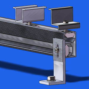 Panel solar l pies soporte soporte de soporte Sistemas de montaje en techo de metal de estaño