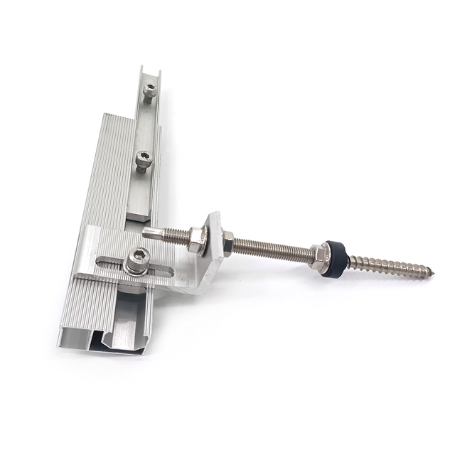 Soporte de pie L de aleación de aluminio de montaje en techo solar de accesorios de montaje de metal