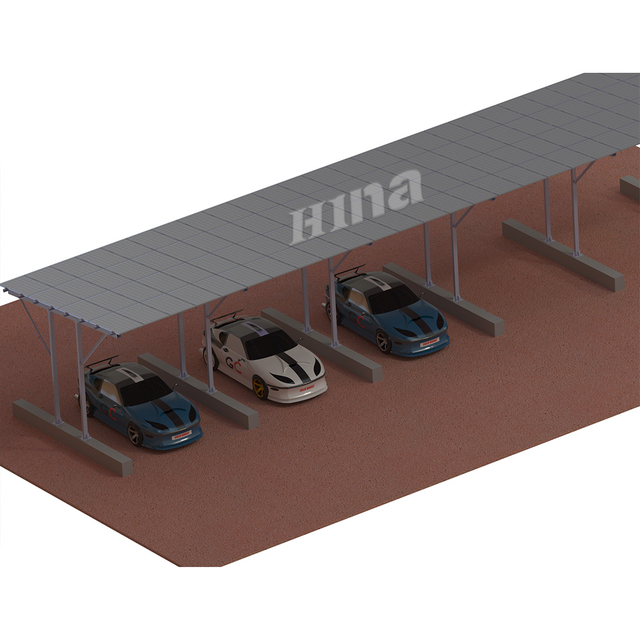  Estructura de montaje de energía solar Sistema de montaje de cochera solar de múltiples postes