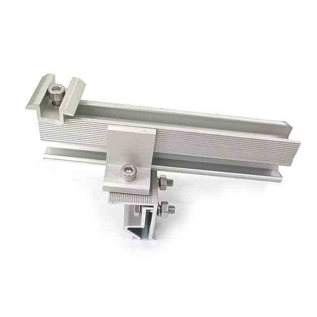 Montajes metálicos de energía solar, montaje de abrazadera de techo de aluminio, soporte solar