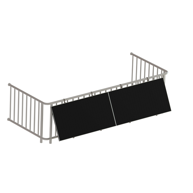 Sistema solar para balcón de fácil instalación con montaje en balcón de 2 paneles con microinversor de 800 W