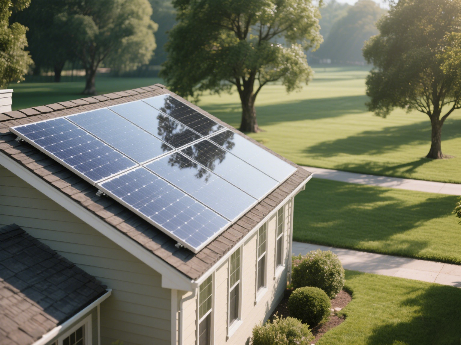 Flujo de energía solar fotovoltaica y componentes