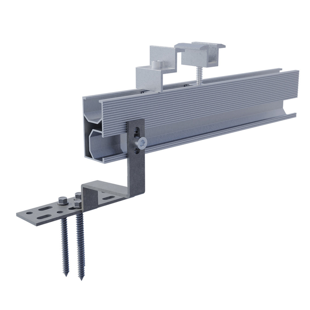 Sistema de paneles solares Caminaje de gancho fijo soportes de montaje del techo para la estructura de montaje del techo de baldosas solares