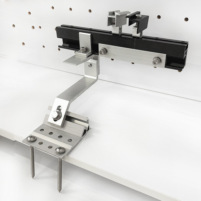 Subgina de riel de gancho del panel solar de aluminio para el sistema de montaje del techo solar