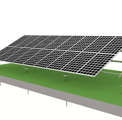 un panel solar montado