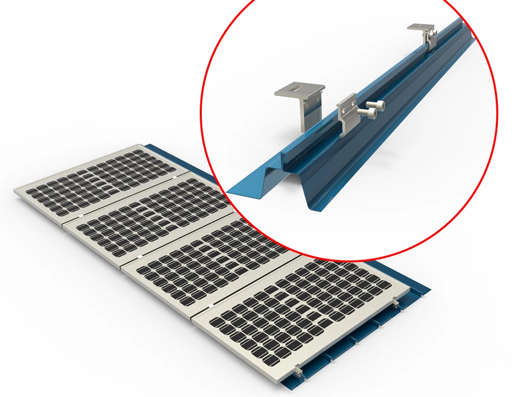 Aplicación de las abrazaderas de costura en el montaje del techo solar