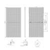 Módulo fotovoltaico comercial de gran escala con panel solar de potencia ultraalta de 595 W