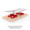 Estructura solar tipo Y del Carport del sistema fotovoltaico de las consolas de montaje del Carport solar de la estructura